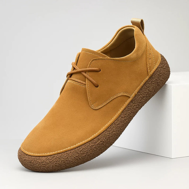 Adrian | Buty Oxford Zamszowe Męskie Sznurowane