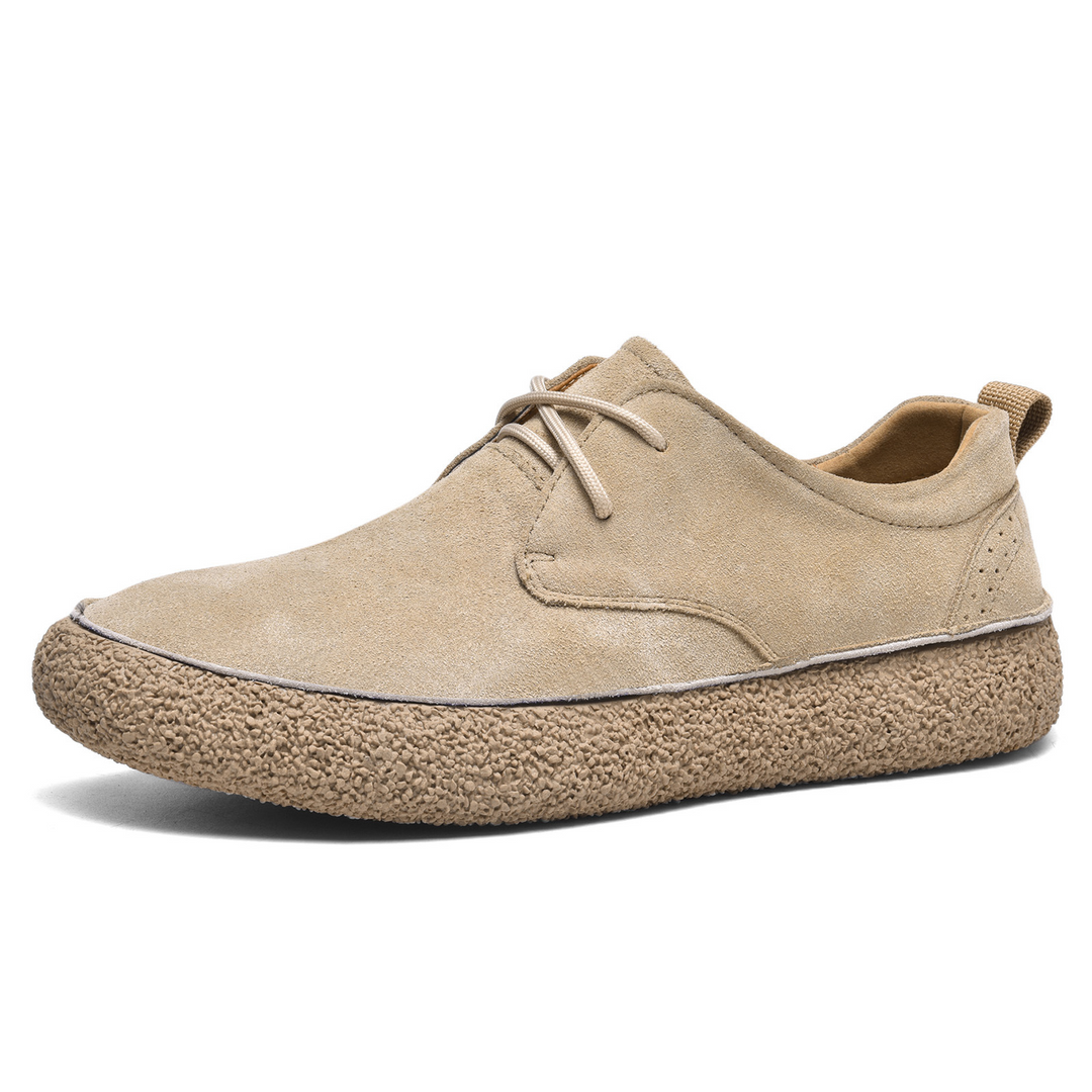 Adrian | Buty Oxford Zamszowe Męskie Sznurowane