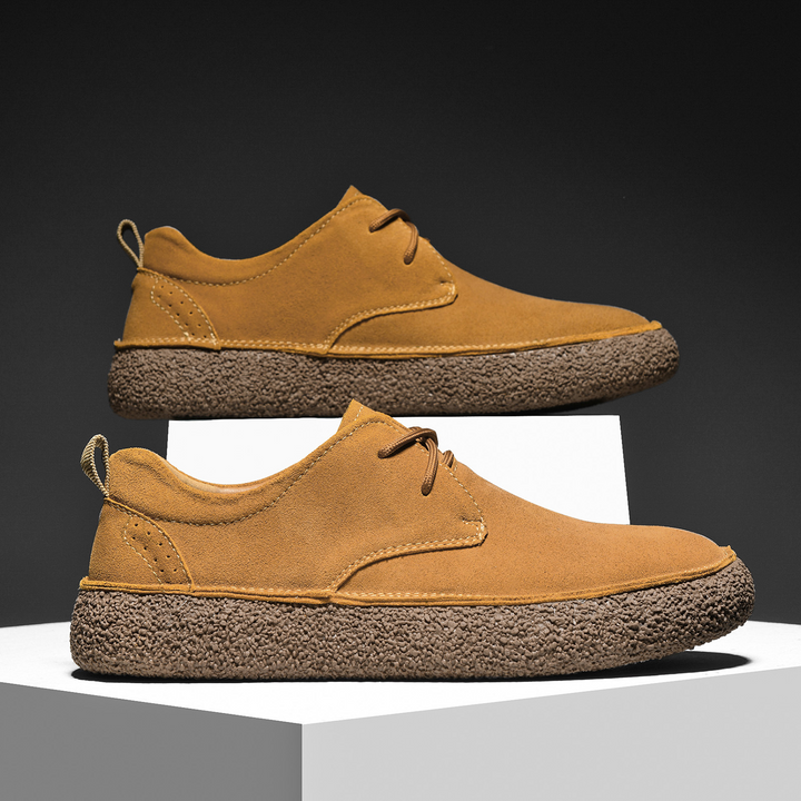 Adrian | Buty Oxford Zamszowe Męskie Sznurowane