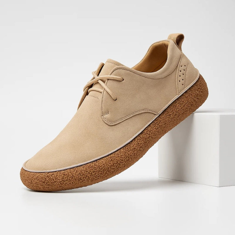 Adrian | Buty Oxford Zamszowe Męskie Sznurowane