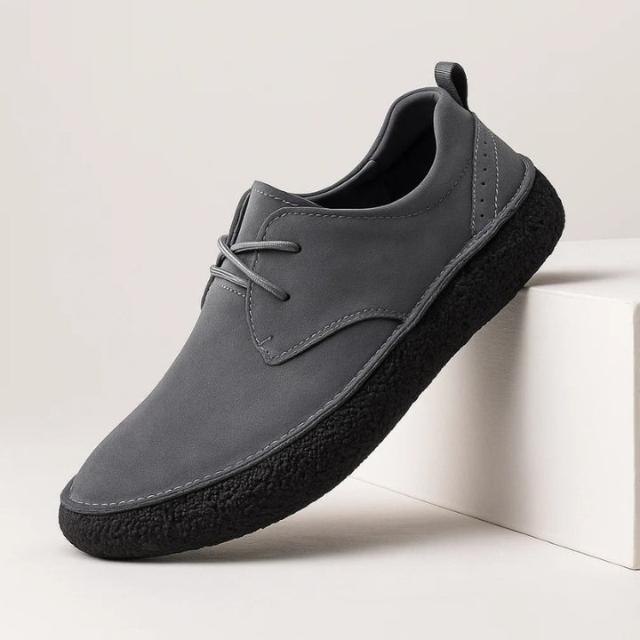 Adrian | Buty Oxford Zamszowe Męskie Sznurowane