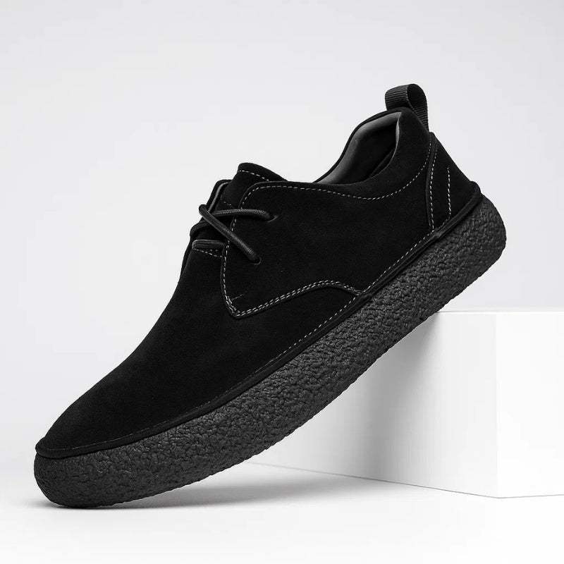 Adrian | Buty Oxford Zamszowe Męskie Sznurowane
