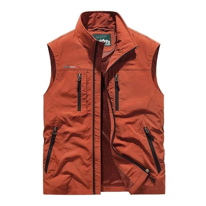 Adrian | Kamizelka Męska Wielokieszeniowa Softshell z Zamkiem
