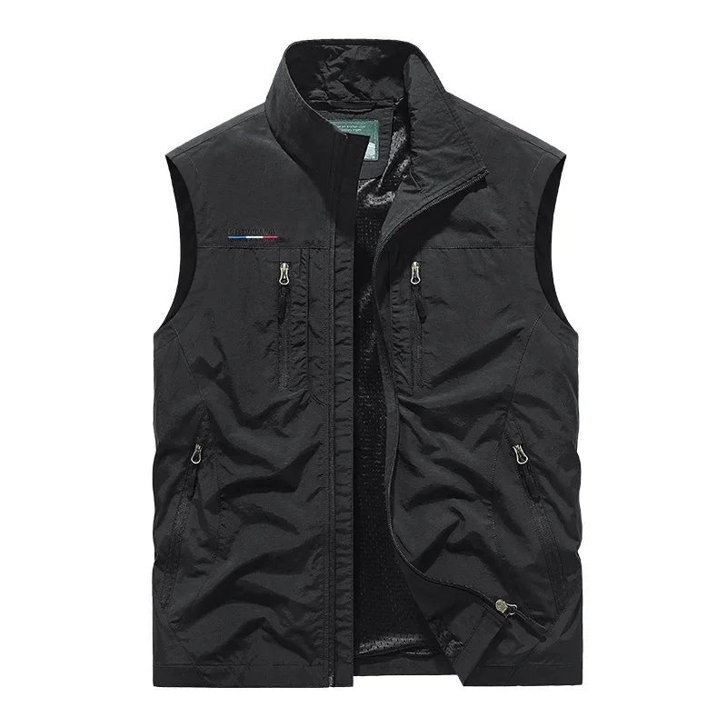 Adrian | Kamizelka Męska Wielokieszeniowa Softshell z Zamkiem