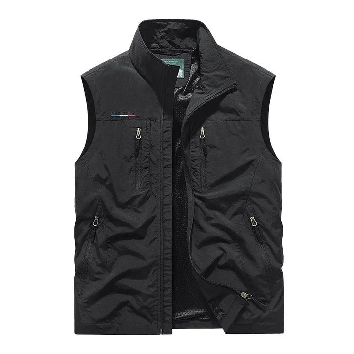 Adrian | Kamizelka Męska Wielokieszeniowa Softshell z Zamkiem