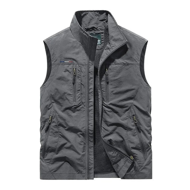 Adrian | Kamizelka Męska Wielokieszeniowa Softshell z Zamkiem