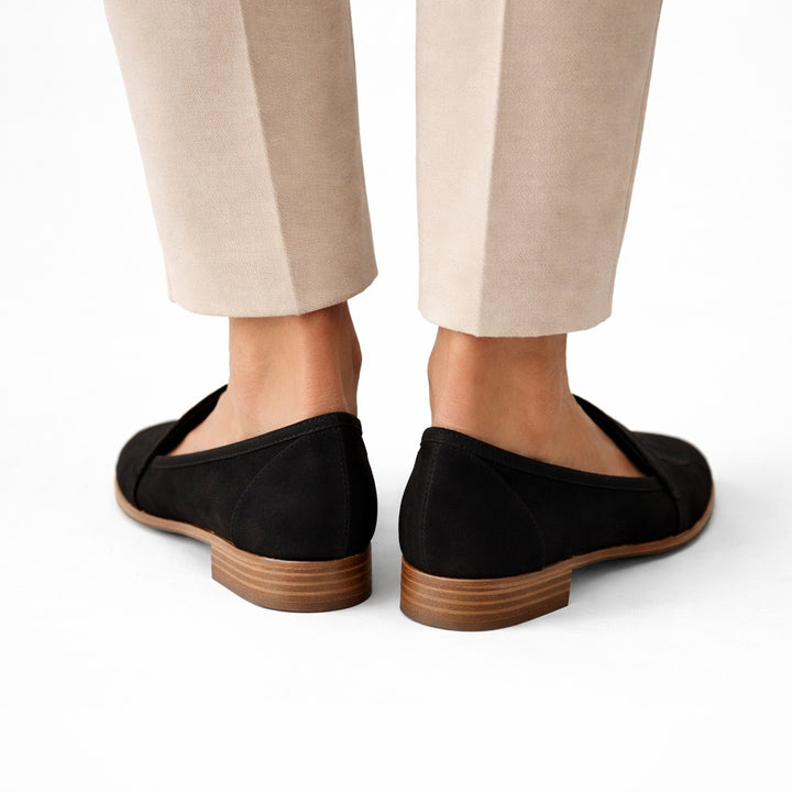 Agata | Buty Oxford Zamszowe Damskie Spiczasty Nosek