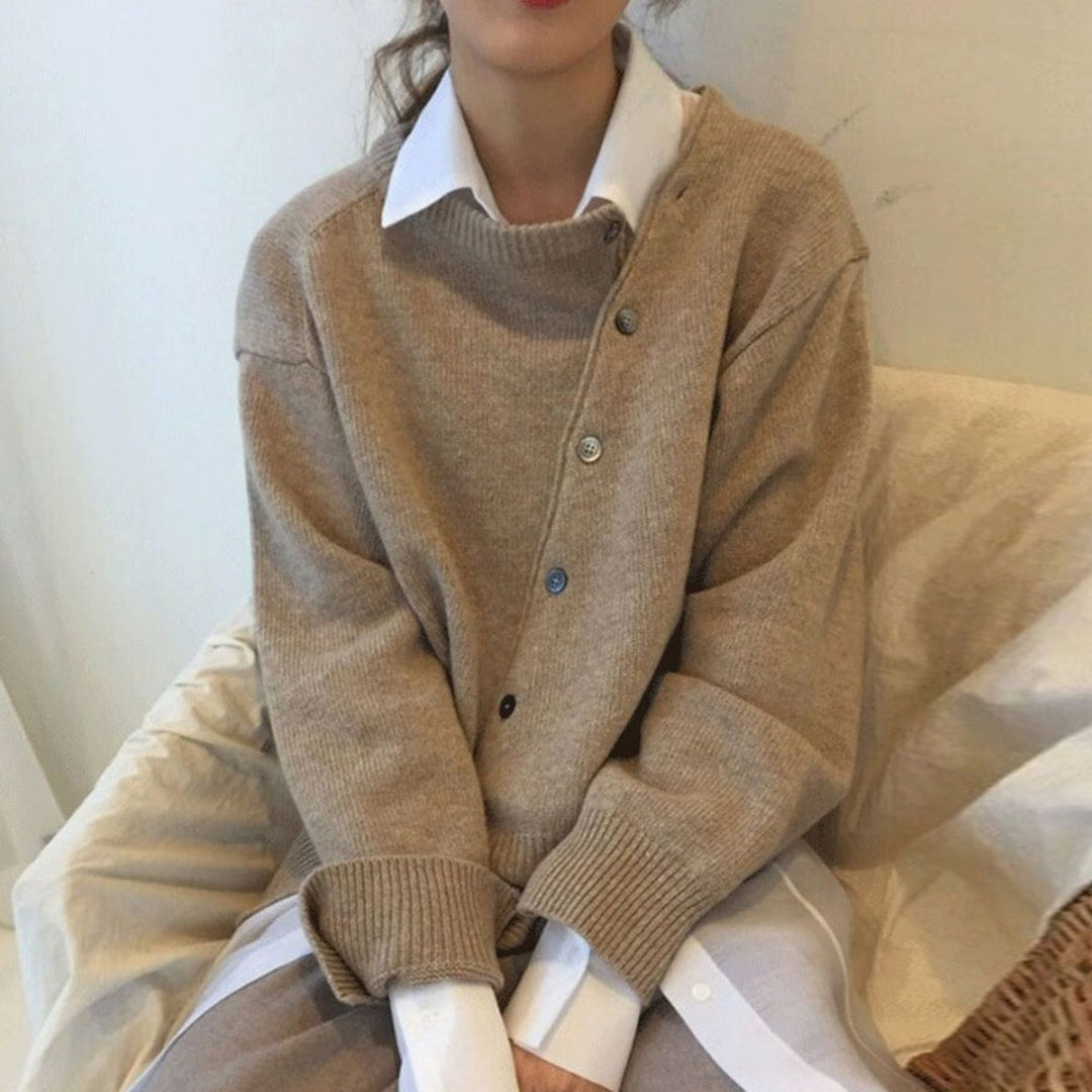 Agata | Sweter Kaszmirowy Rozpinany Damski Oversize Dzianina