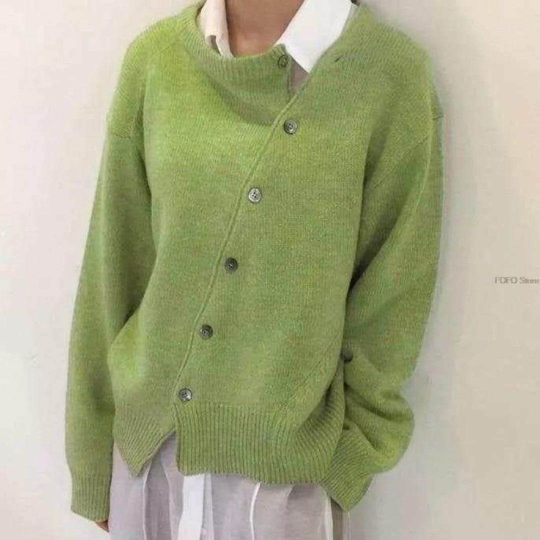 Agata | Sweter Kaszmirowy Rozpinany Damski Oversize Dzianina