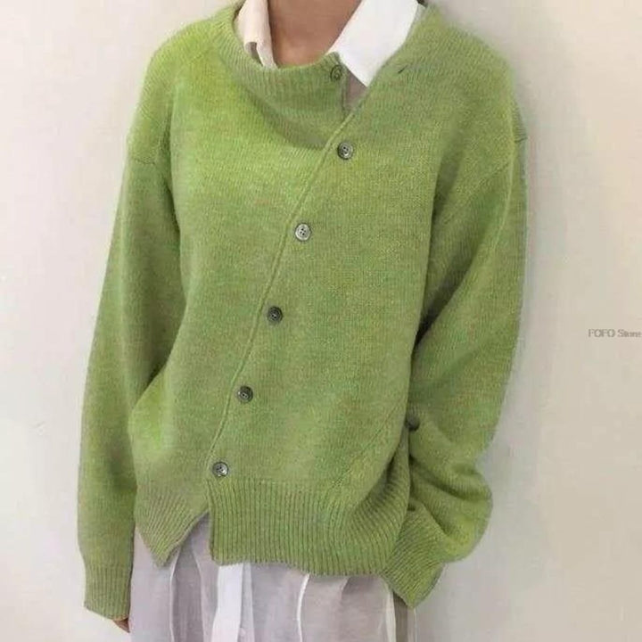 Agata | Sweter Kaszmirowy Rozpinany Damski Oversize Dzianina