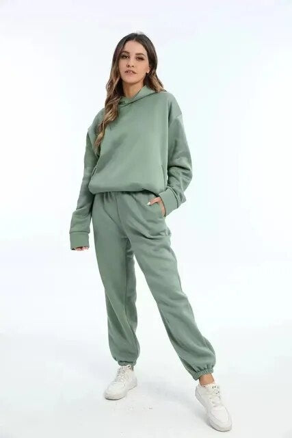 Aleksandra | Dres Komplet Damski z Kapturem Oversize