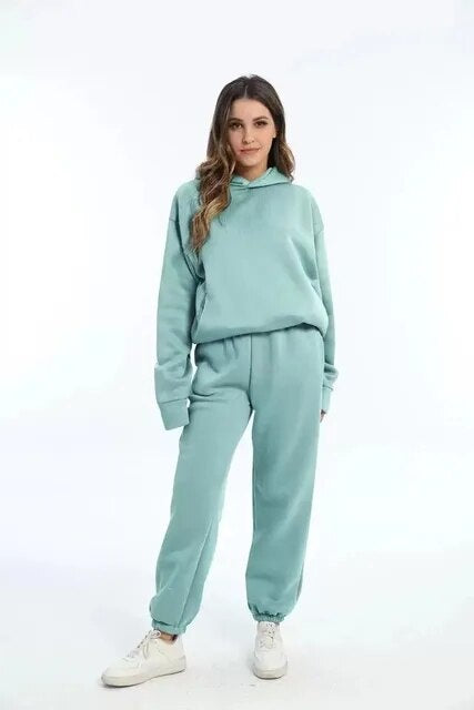 Aleksandra | Dres Komplet Damski z Kapturem Oversize