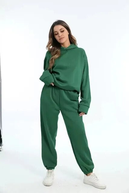 Aleksandra | Dres Komplet Damski z Kapturem Oversize