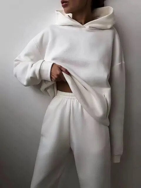Aleksandra | Dres Komplet Damski z Kapturem Oversize