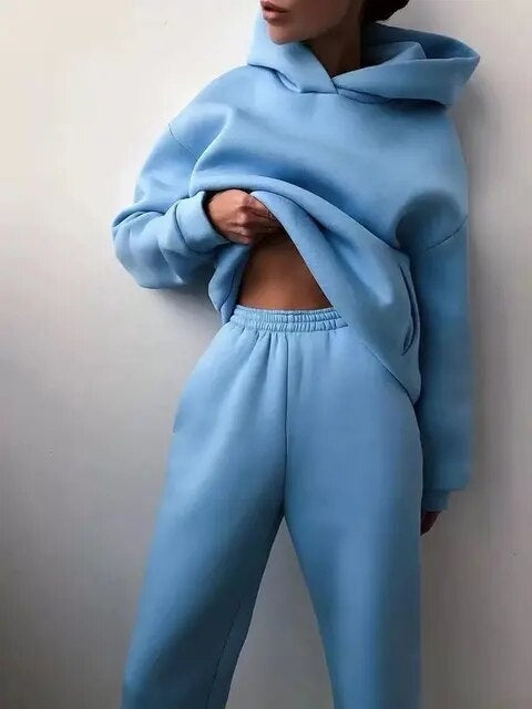 Aleksandra | Dres Komplet Damski z Kapturem Oversize
