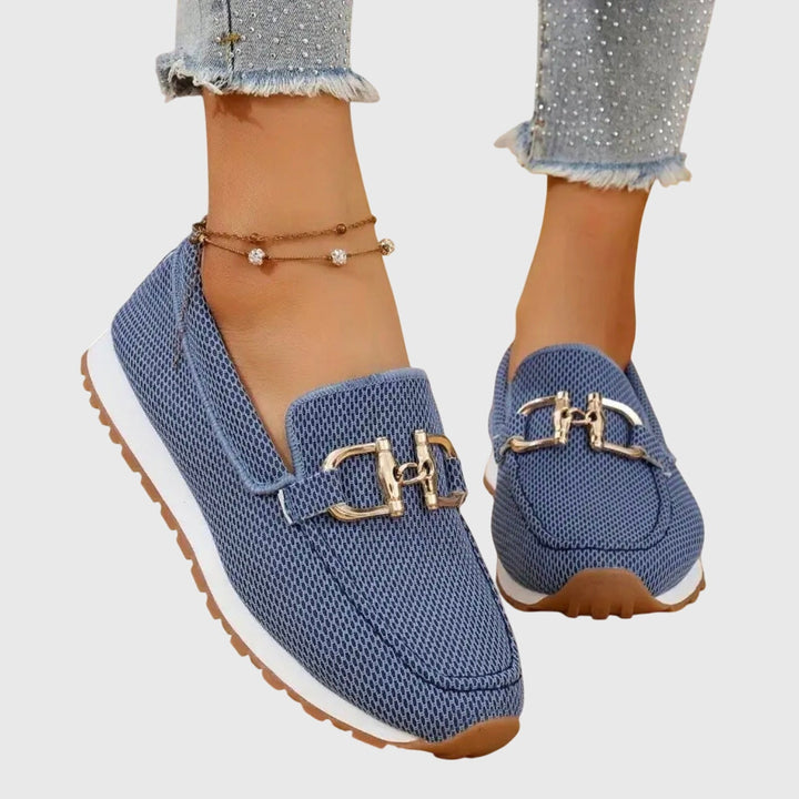 Aleksandra | Loafersy Damskie na Platformie z Klamrą Buty na Jesień Damskie