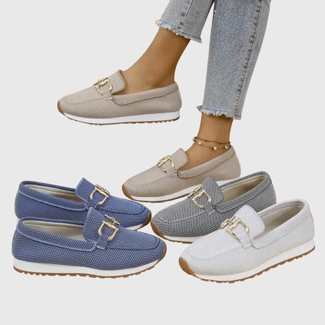 Aleksandra | Loafersy Damskie na Platformie z Klamrą Buty na Jesień Damskie