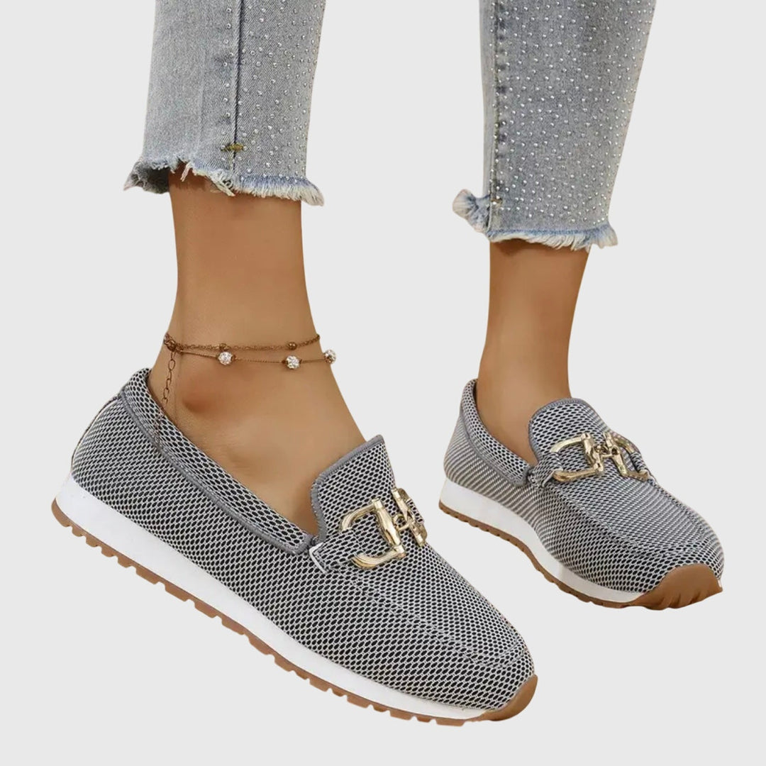 Aleksandra | Loafersy Damskie na Platformie z Klamrą Buty na Jesień Damskie
