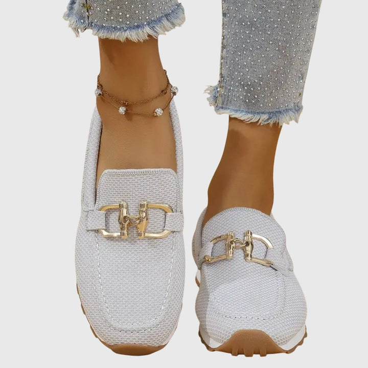 Aleksandra | Loafersy Damskie na Platformie z Klamrą Buty na Jesień Damskie