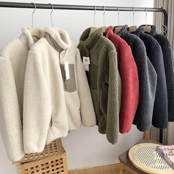 Amelia | Kurtka Baranek Damska Zimowa Oversize Zamek
