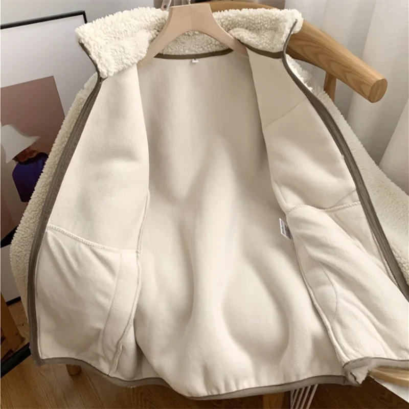 Amelia | Kurtka Baranek Damska Zimowa Oversize Zamek