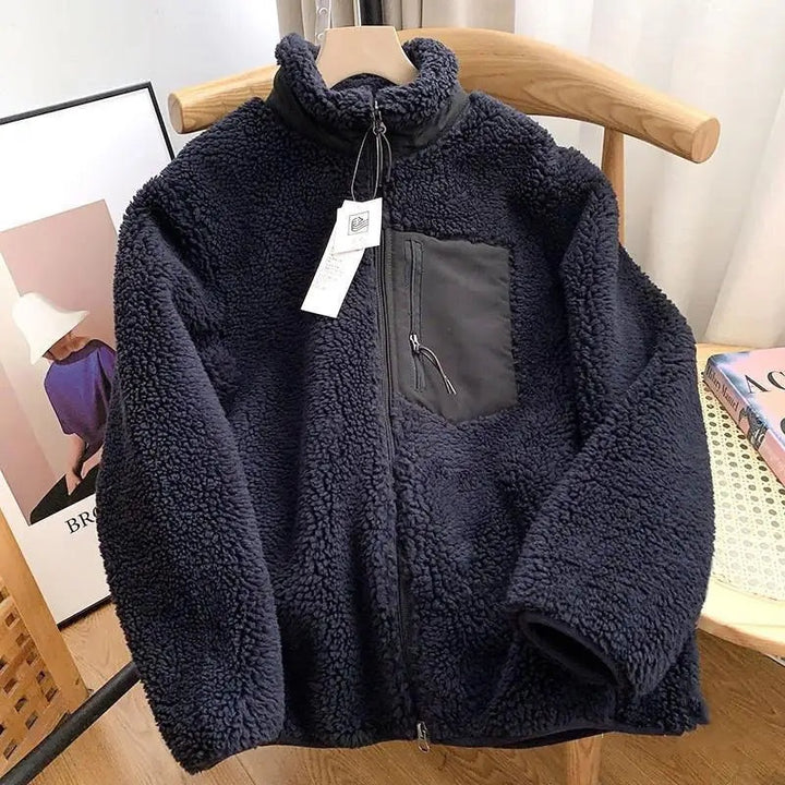 Amelia | Kurtka Baranek Damska Zimowa Oversize Zamek