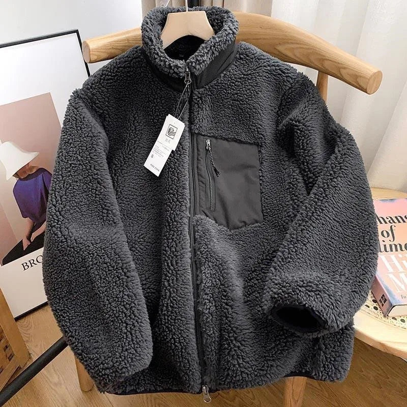 Amelia | Kurtka Baranek Damska Zimowa Oversize Zamek