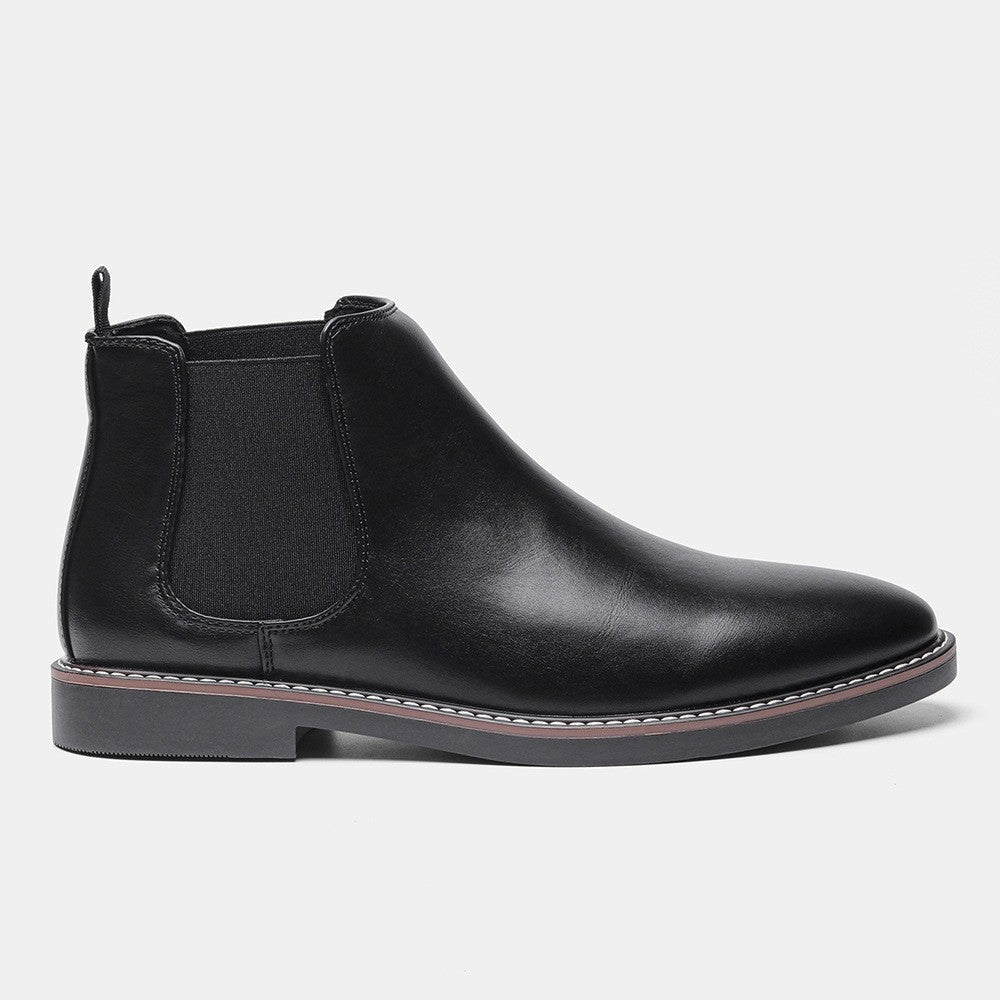 Dariusz | Chelsea Boots Męskie Skórzane Elastyczny Klin