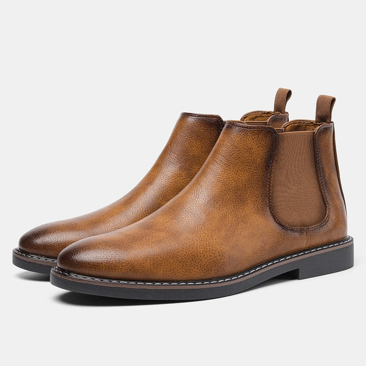Dariusz | Chelsea Boots Męskie Skórzane Elastyczny Klin