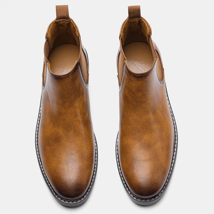 Dariusz | Chelsea Boots Męskie Skórzane Elastyczny Klin