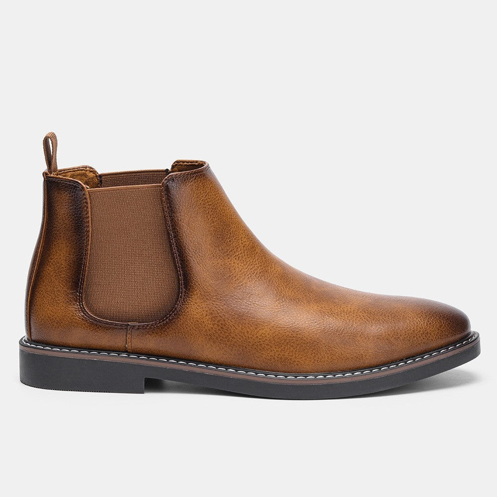 Dariusz | Chelsea Boots Męskie Skórzane Elastyczny Klin
