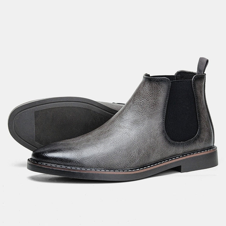 Dariusz | Chelsea Boots Męskie Skórzane Elastyczny Klin