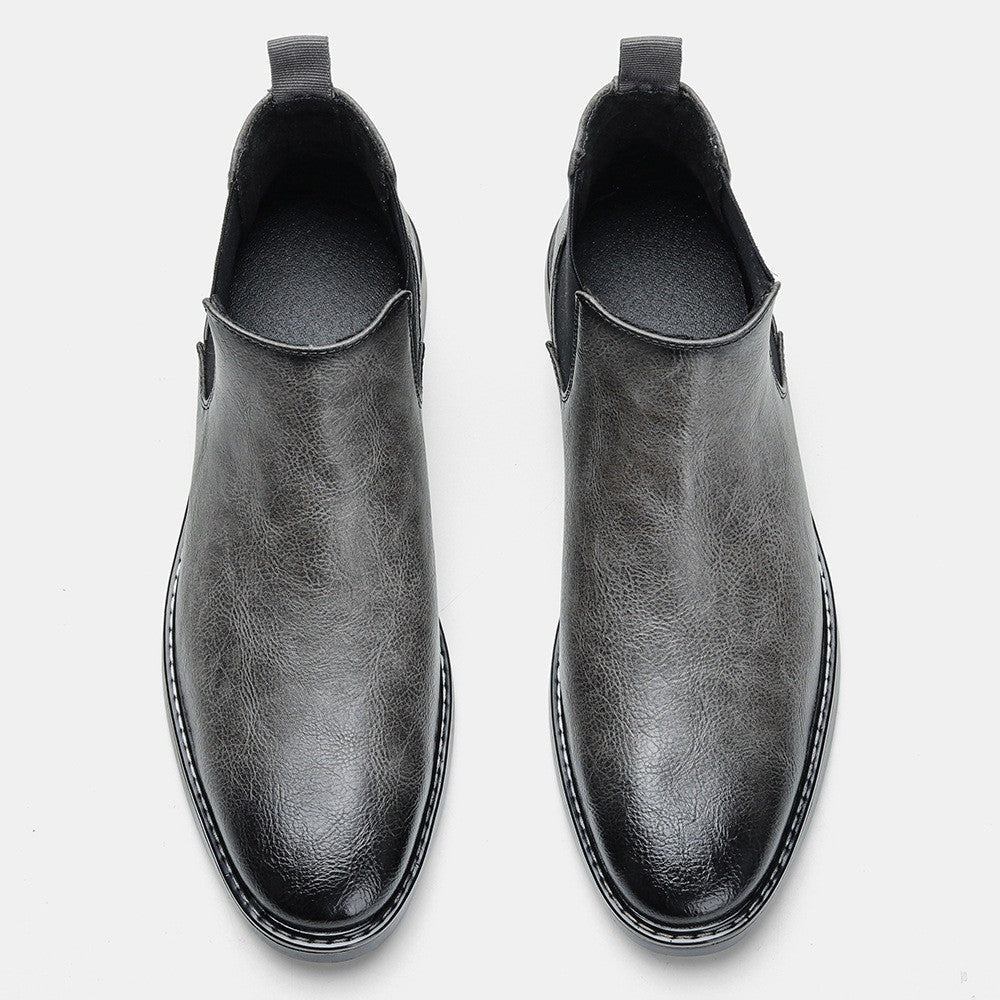 Dariusz | Chelsea Boots Męskie Skórzane Elastyczny Klin
