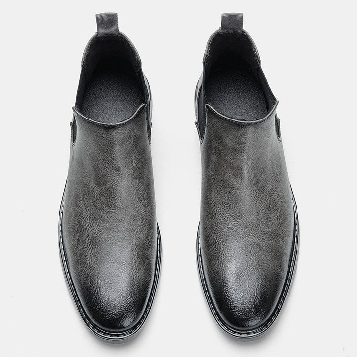 Dariusz | Chelsea Boots Męskie Skórzane Elastyczny Klin