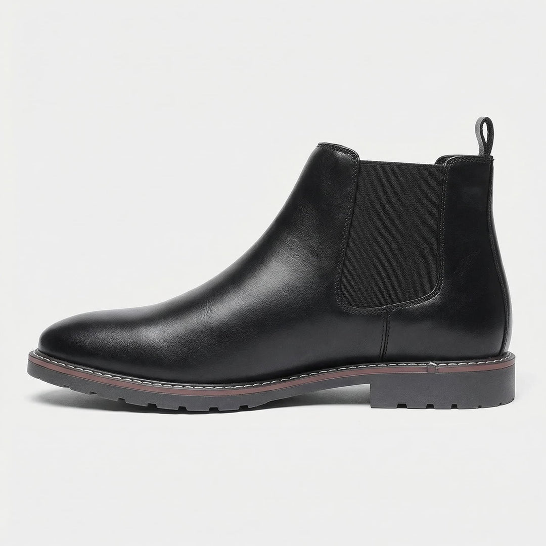 Dariusz | Chelsea Boots Męskie Skórzane Elastyczny Klin