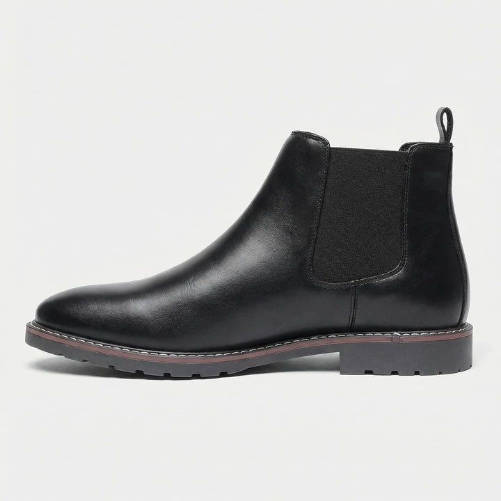 Dariusz | Chelsea Boots Męskie Skórzane Elastyczny Klin