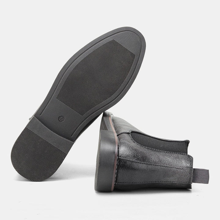 Dariusz | Chelsea Boots Męskie Skórzane Elastyczny Klin