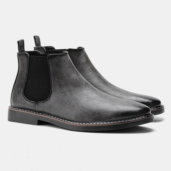 Dariusz | Chelsea Boots Męskie Skórzane Elastyczny Klin
