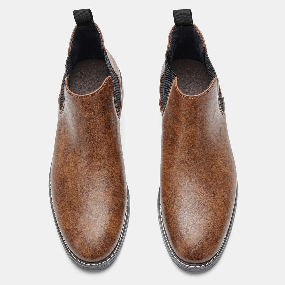Dariusz | Chelsea Boots Męskie Skórzane Elastyczny Klin
