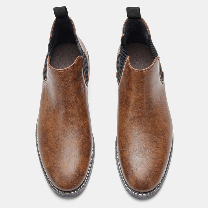 Dariusz | Chelsea Boots Męskie Skórzane Elastyczny Klin