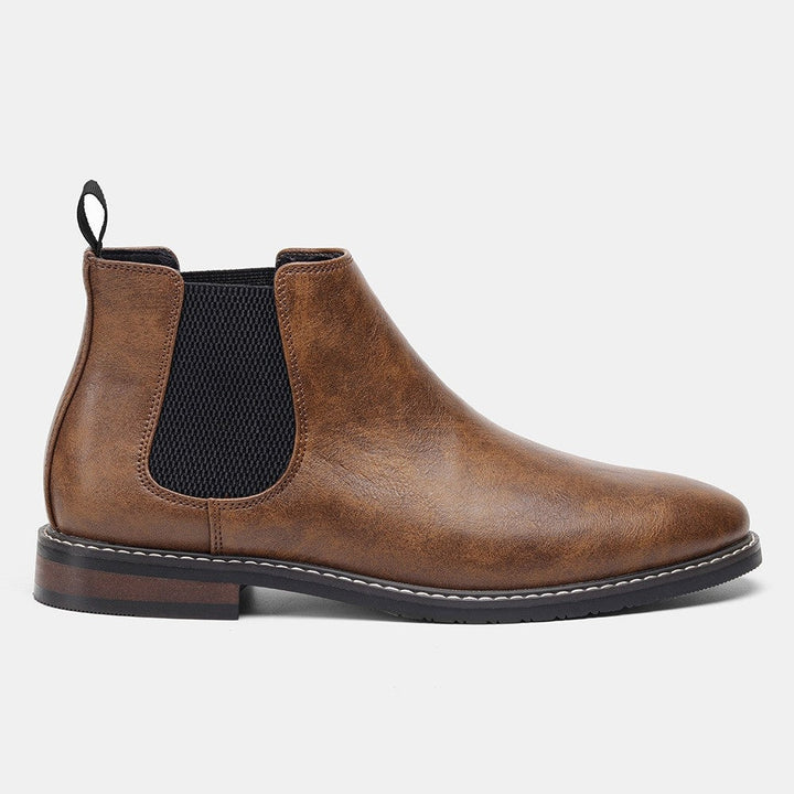 Dariusz | Chelsea Boots Męskie Skórzane Elastyczny Klin