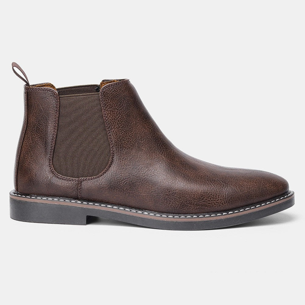 Dariusz | Chelsea Boots Męskie Skórzane Elastyczny Klin