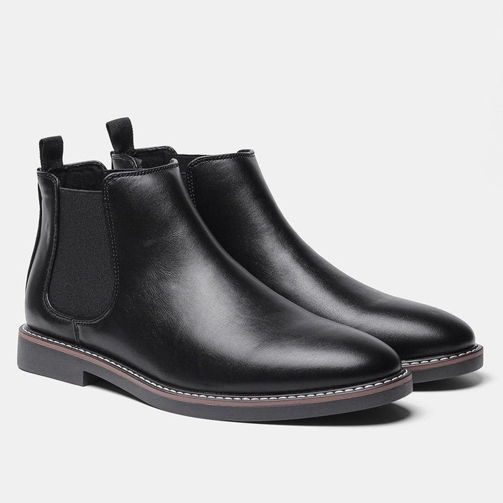 Dariusz | Chelsea Boots Męskie Skórzane Elastyczny Klin