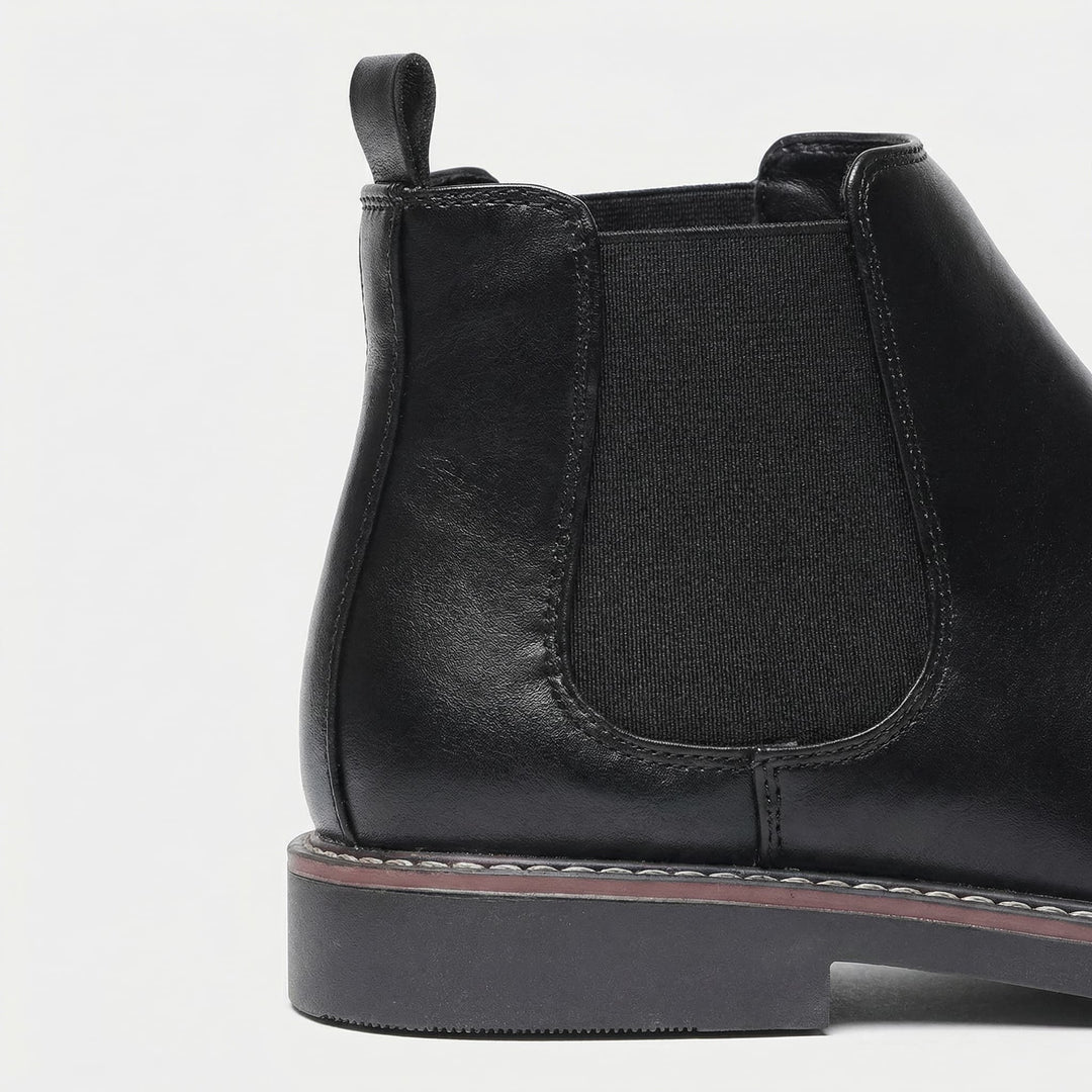 Dariusz | Chelsea Boots Męskie Skórzane Elastyczny Klin