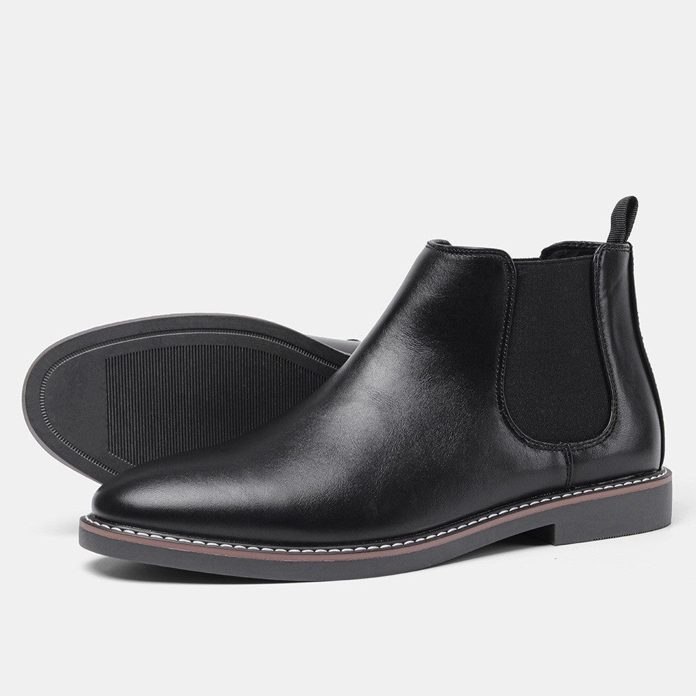 Dariusz | Chelsea Boots Męskie Skórzane Elastyczny Klin