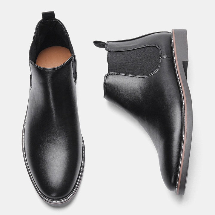 Dariusz | Chelsea Boots Męskie Skórzane Elastyczny Klin