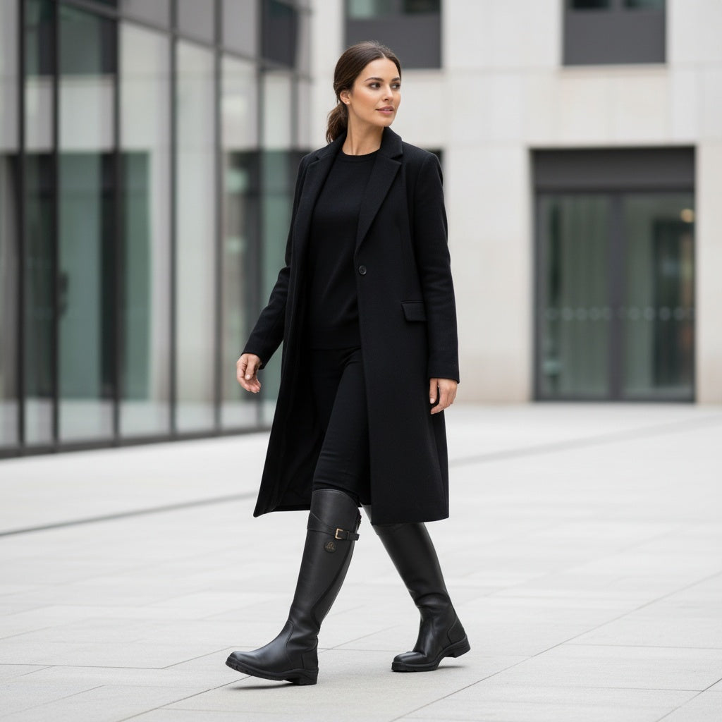 Dominika | Kozaki Damskie do Kolan Skórzane Jeździeckie