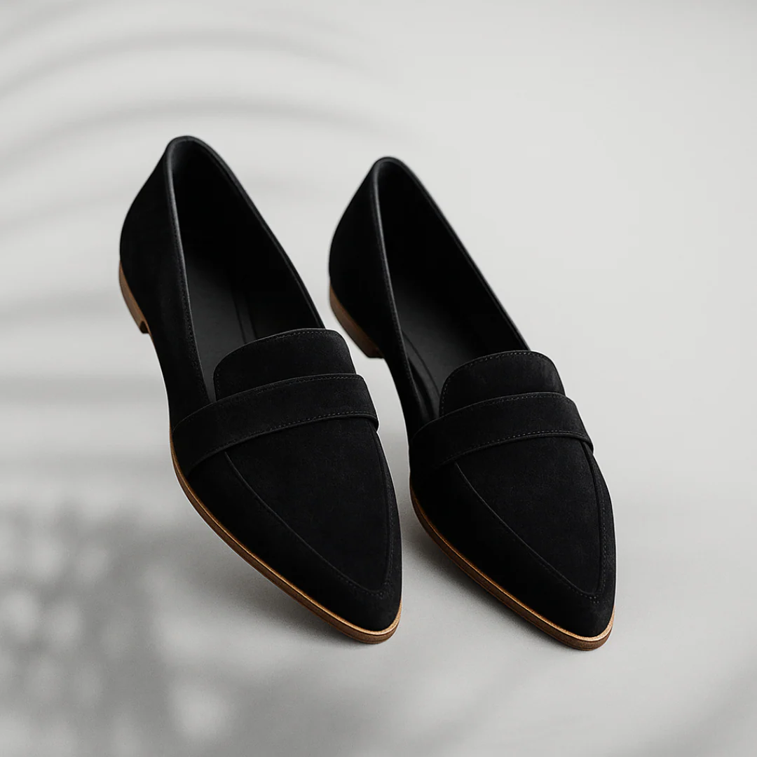 Ewa | Buty Zamszowe Damskie na Jesień Mokasyny Płaskie