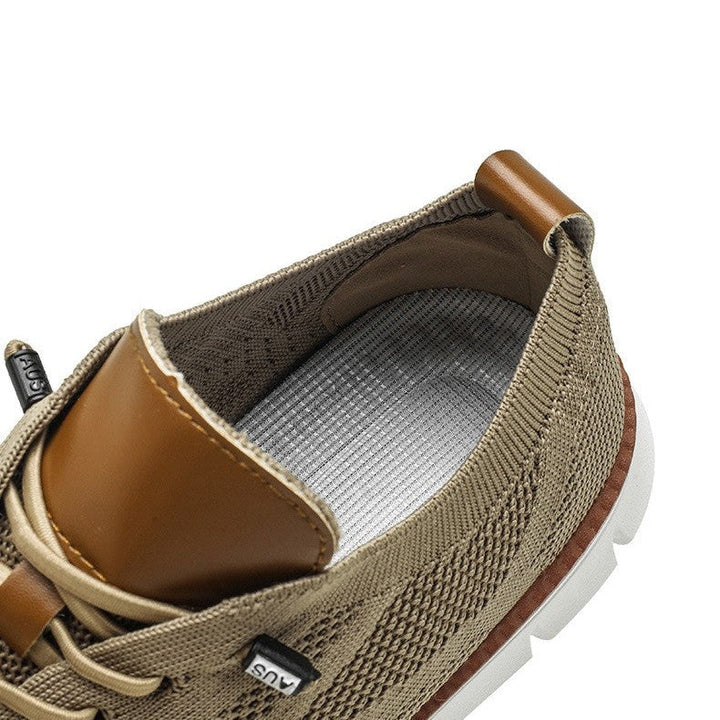 Filip | Sneakersy Męskie Dzianinowe na Lekkiej Podeszwie Sznurowane