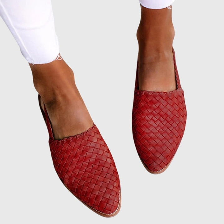 Hanna | Buty Oxford Damskie Plecionka Skórzane